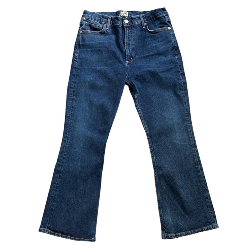 Citizens Of Humanity Demy Cropped Flare Blue Denim Jeans Size 29